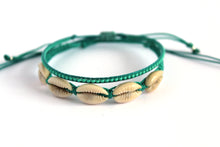Load image into Gallery viewer, Bracelet 2 pack cowrie shell teal NJS012