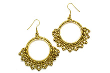 Load image into Gallery viewer, Brass lace earrings NJS335G