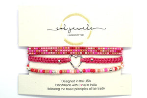 Bracelet 3 pack Pink Summer SRN002