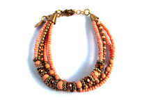 Load image into Gallery viewer, Najesha coral peach bracelet