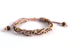 Braid bracelet T145 mauve