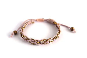 Braid bracelet T145 mauve