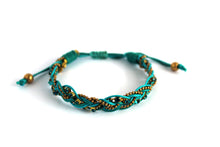 Load image into Gallery viewer, Braided bracelet T145 teal