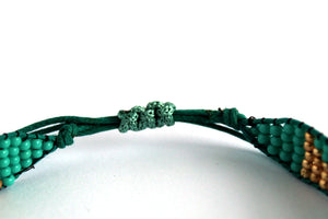 Teal-gold Pacific bracelet NJS008