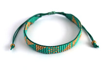 Load image into Gallery viewer, Teal-gold Pacific bracelet NJS008