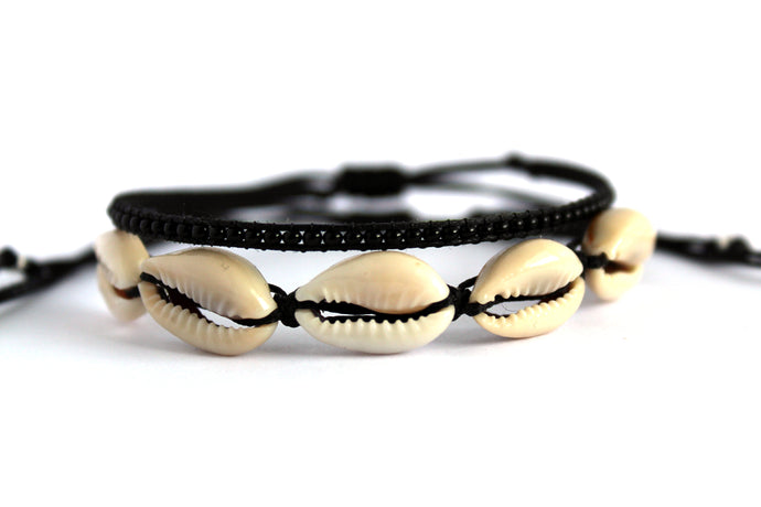 Bracelet 2 pack Surfer Dude black NJS011