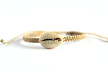 Load image into Gallery viewer, Cowrie Surfer Dude bracelet natural SR002