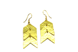 Triple pattern Chevron earring RAS017G