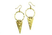 Load image into Gallery viewer, Circle and arrowhead earrings GRI001