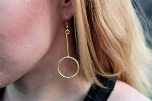 Circle and peg earring RAS048G