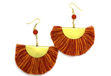 Load image into Gallery viewer, Fan Tassel earrings NAJ orange