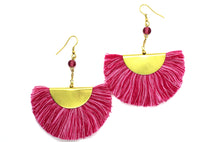 Load image into Gallery viewer, Fan Tassel earrings NAJ pink