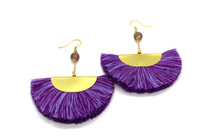 Fan Tassel earrings NAJ purple