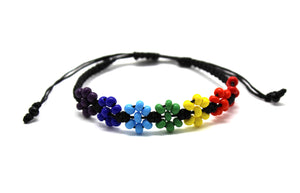 Rainbow daisies bracelet