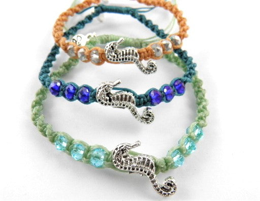 SR762 sea horse bracelet 3pk