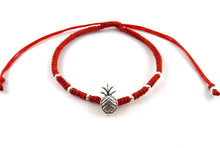 Load image into Gallery viewer, SR771 red pineapple macrame bracelet