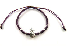Load image into Gallery viewer, SR771 purple pineapple macrame bracelet
