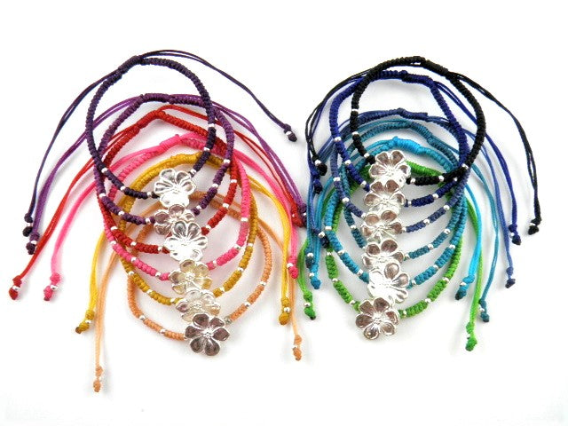 SR773 daisy macrame bracelet 12 pk