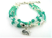 Load image into Gallery viewer, T217 teal baby whale bracelet