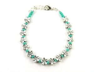 Teal and Daisy bracelet WAH480S
